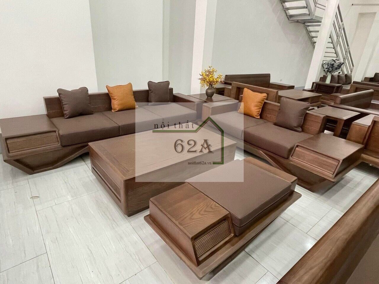 Bàn Ghế Sofa Gỗ Phòng Khách SFG12