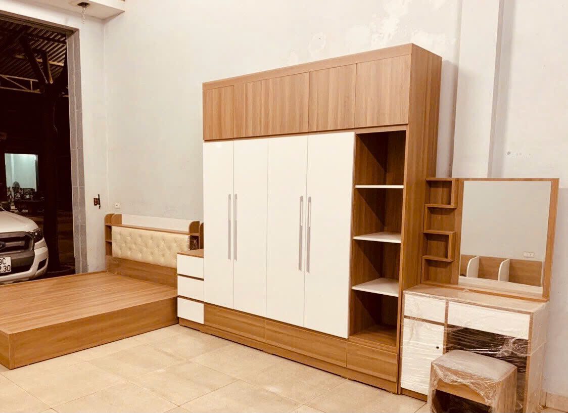 Combo Giường Ngủ Tủ Áo Bàn Phấn Đẹp Giá Rẻ Tại Xưởng